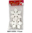 Akasztható glitteres/flitteres hungarocell hópihék /11cm/