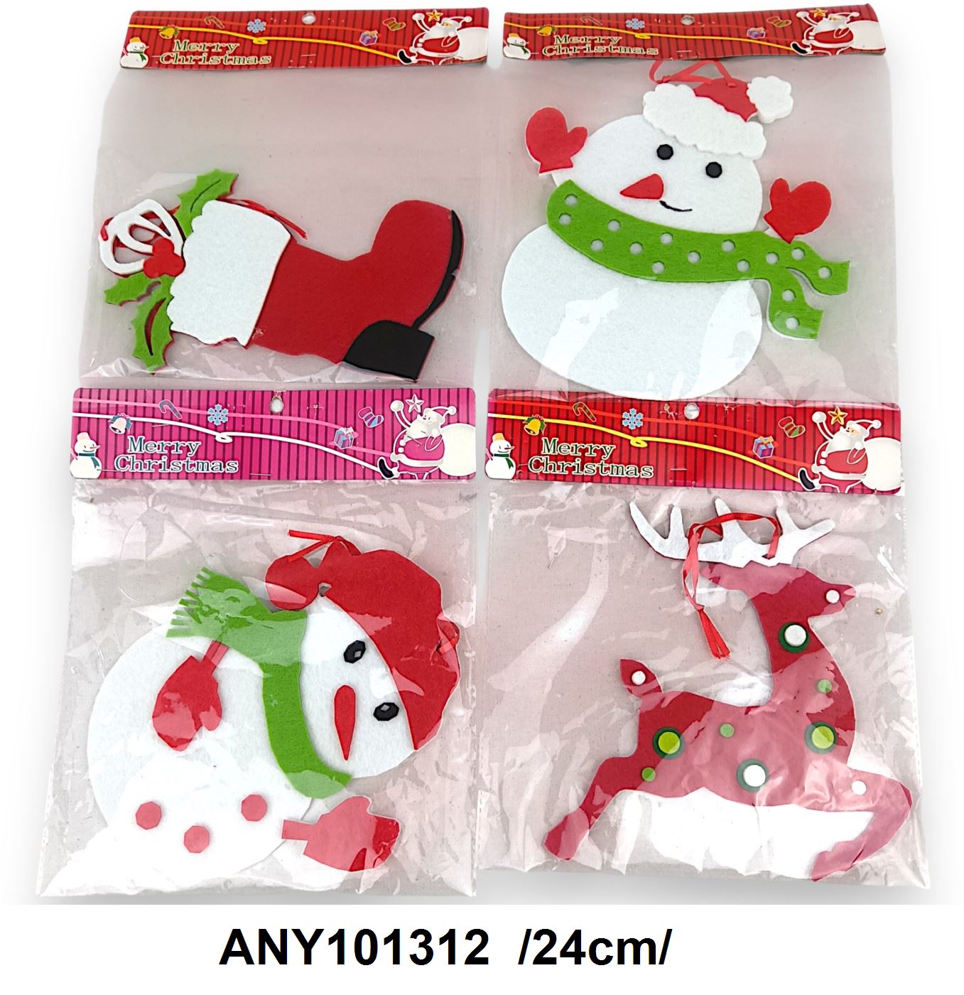 Filc csizma, rénszarvas, hóember, mikulás /24cm/ Fő kép