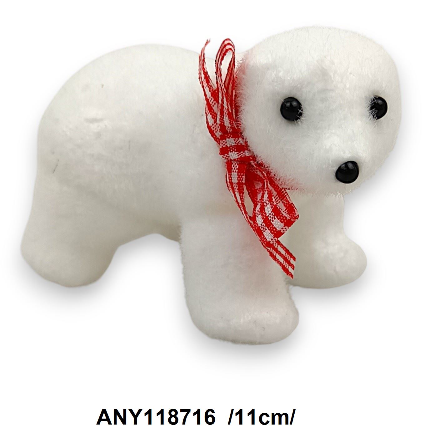 Flokkolt jegesmaci, kockás sállal /11cm/ Fő kép