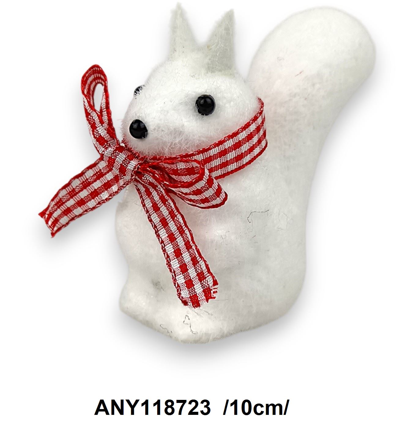 Flokkolt mókus, kockás sállal /10cm/ Fő kép