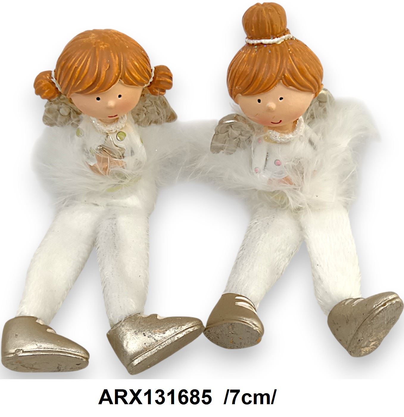 Tollszoknyás, rongylábú kislány, polirezin /7cm/ Fő kép