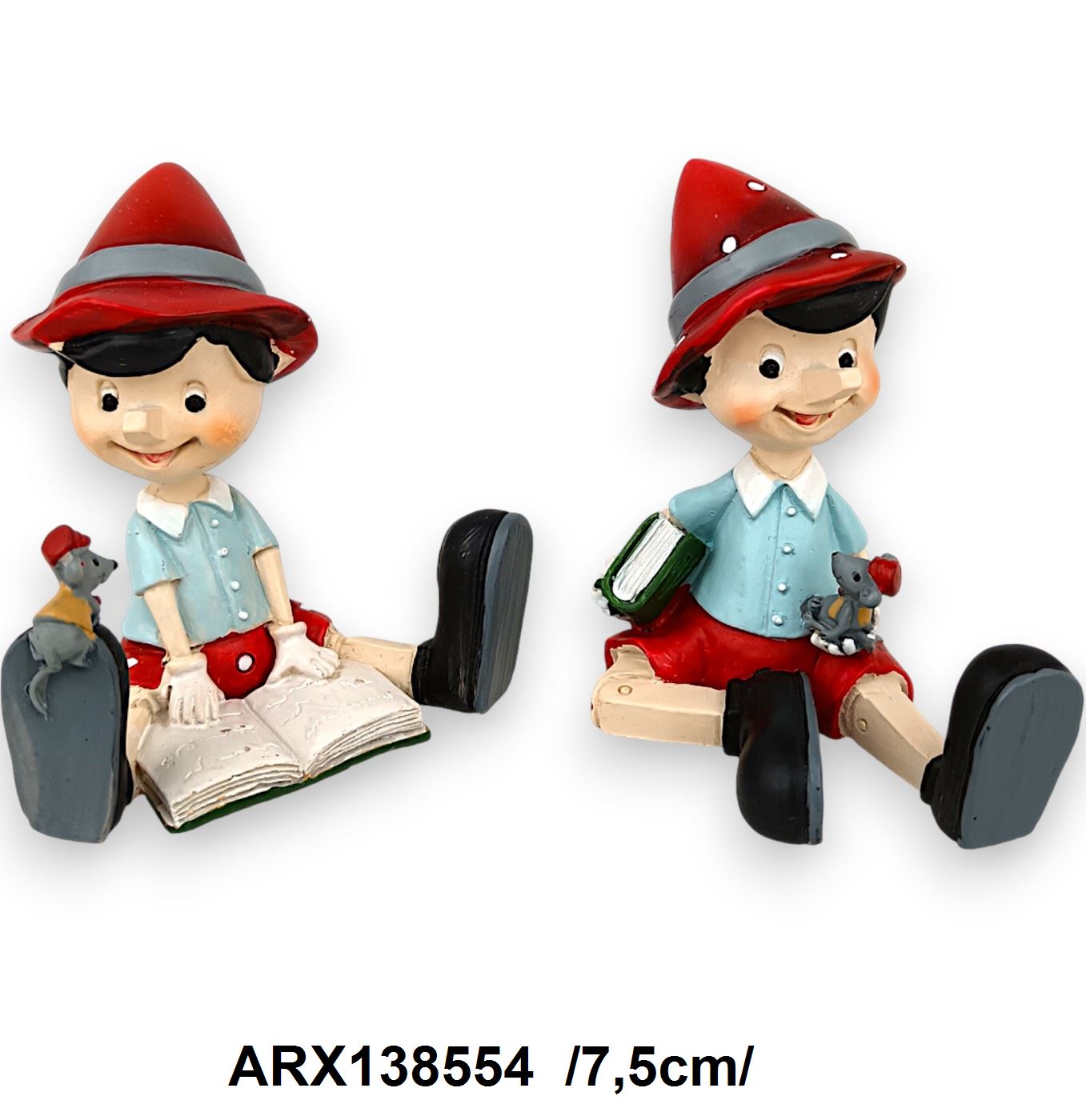 Ülõ pinokió, polirezin /7,5cm/ Fő kép