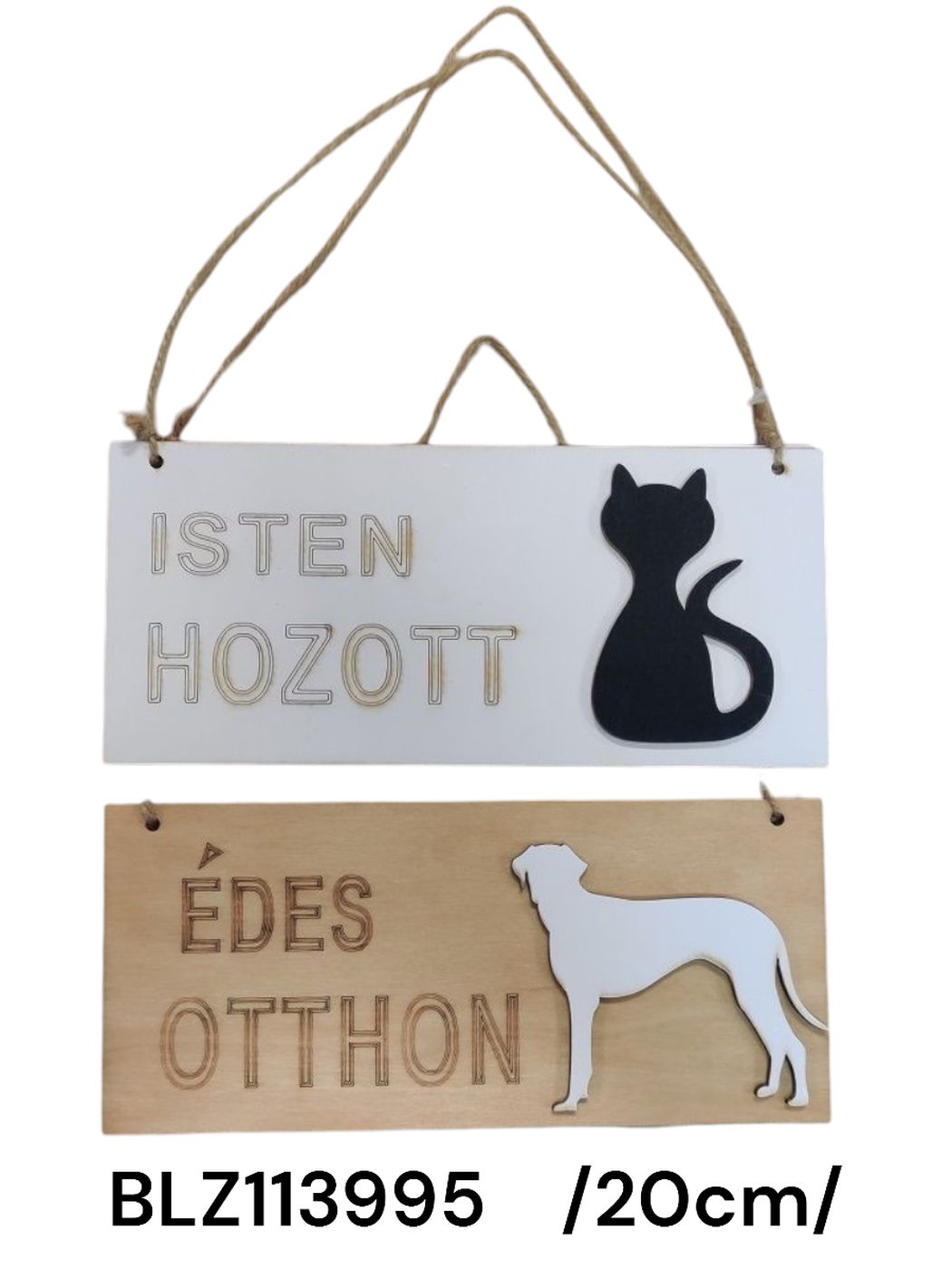 20 cm akasztós fatáblácska ''ÉDES OTTHON'' / ''ISTEN HOZOTT'' Fő kép