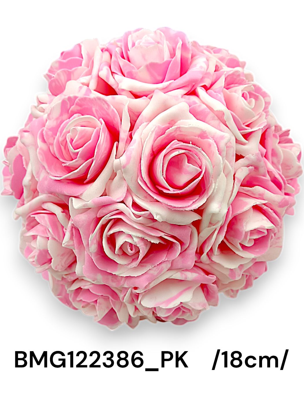 Akasztós rózsagömb, polifoam /18cm/ Másodlagos kép