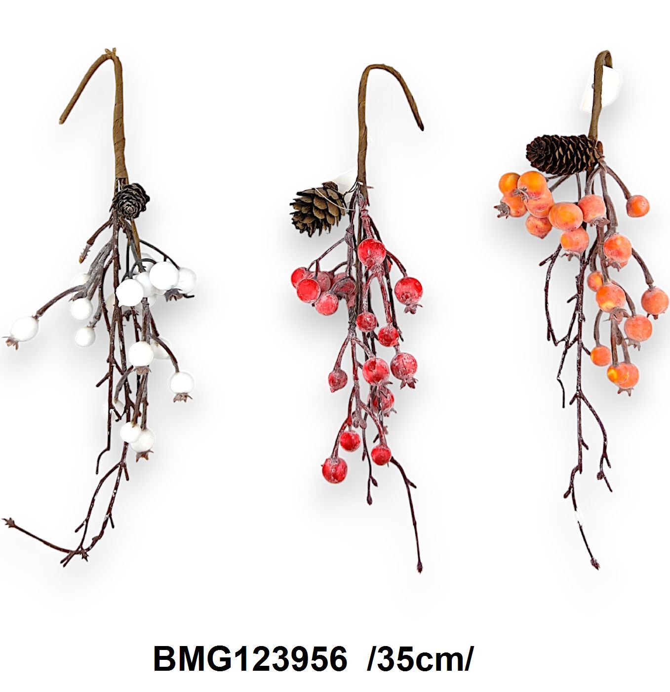 Csipkebogyós, tobozos pick ágakkal, levelekkel /35cm/ Fő kép