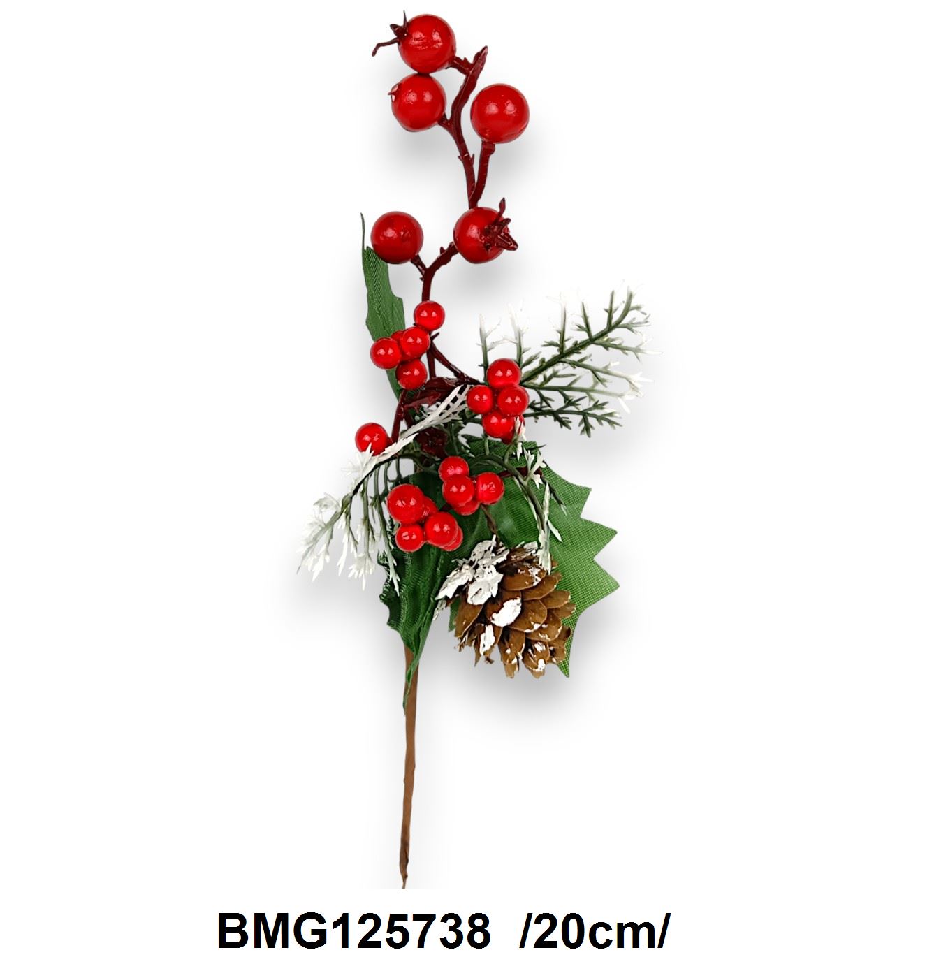 Pirosgolyós ilex leveles pick tobozzal /20cm/ Fő kép