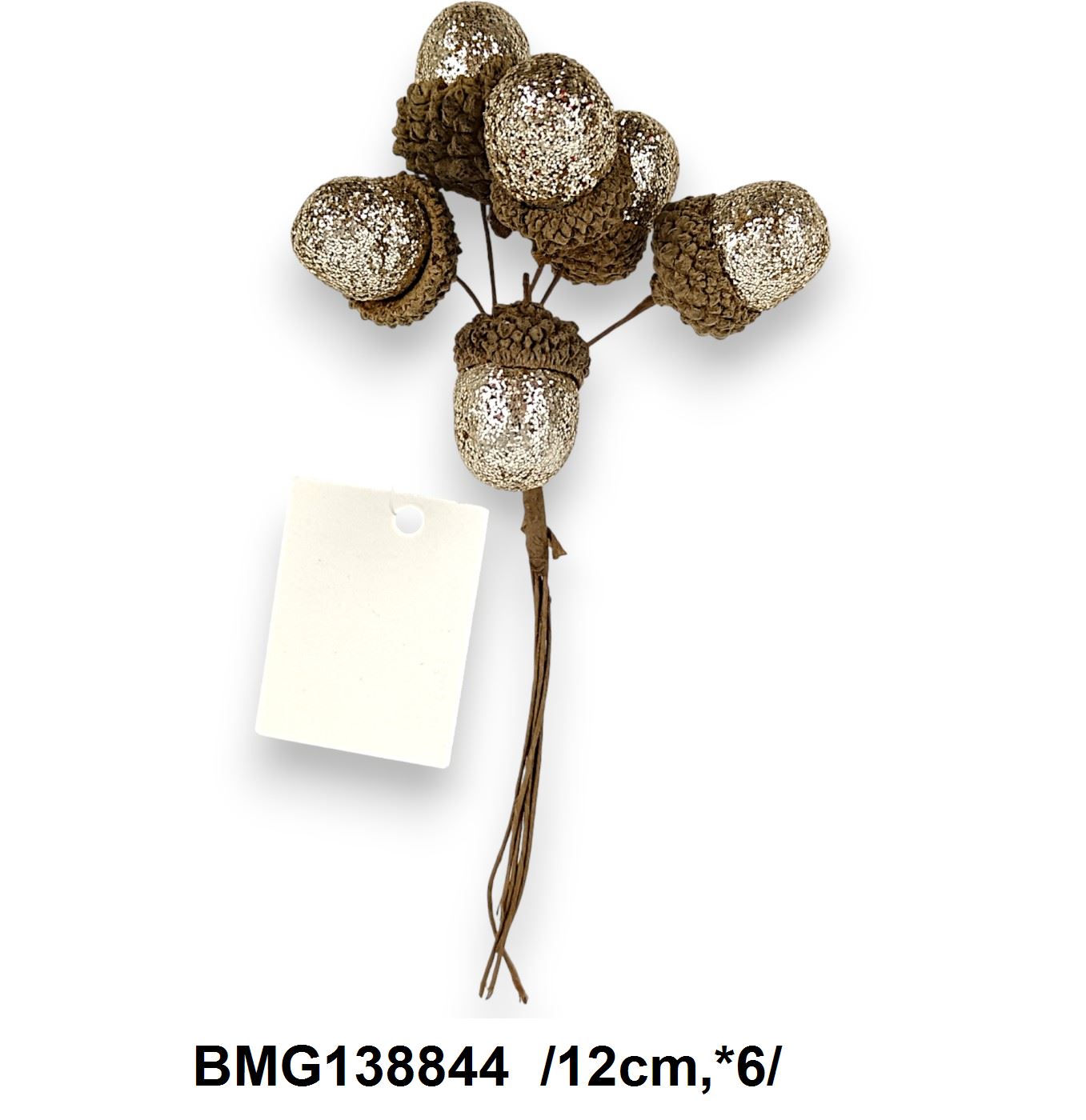 Glitteres makk pick, natúr kupaccsal /12cm,*6/ Fő kép