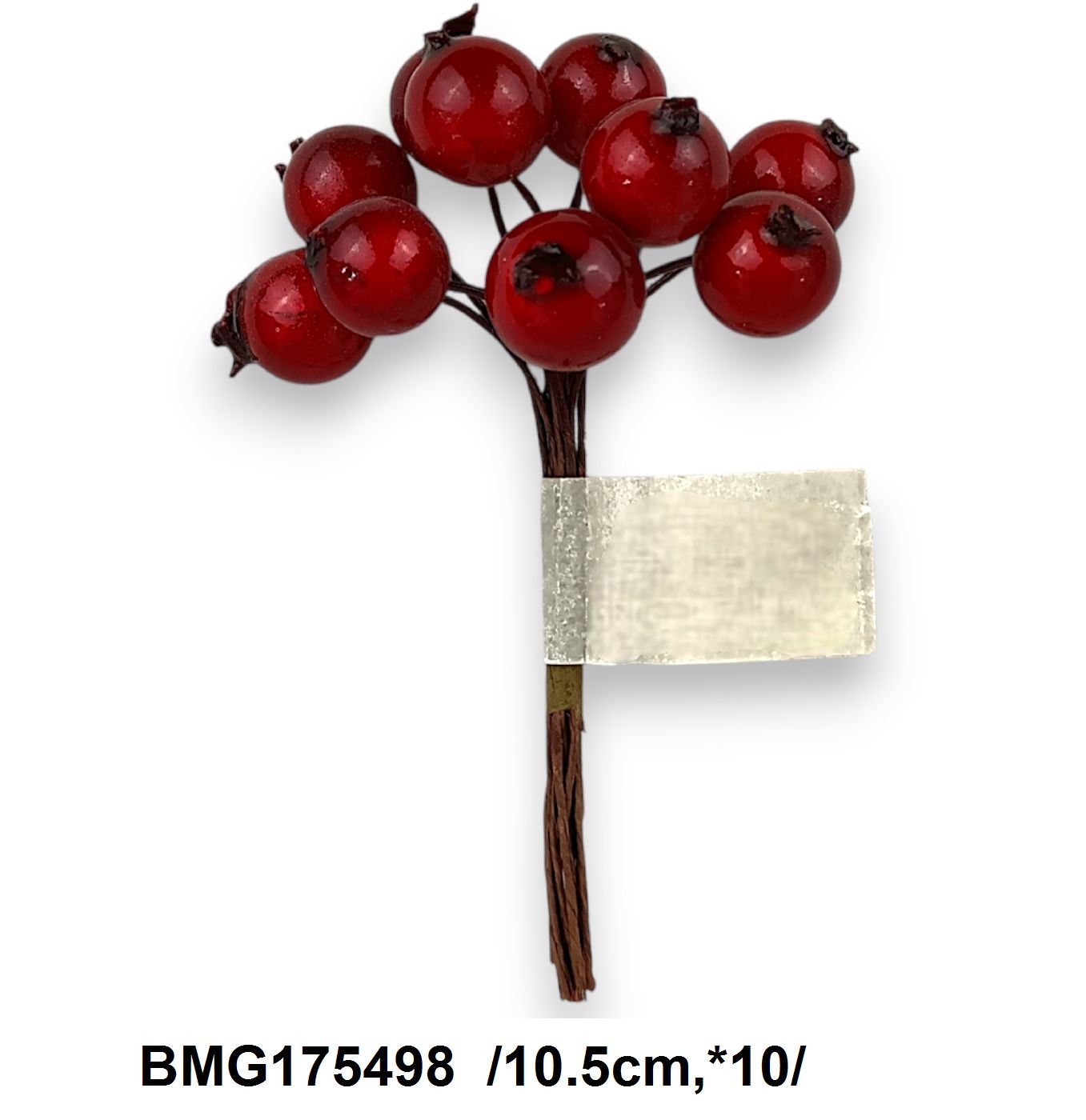 Közepes lakkozott piros golyós pick /10,5cm,*10/