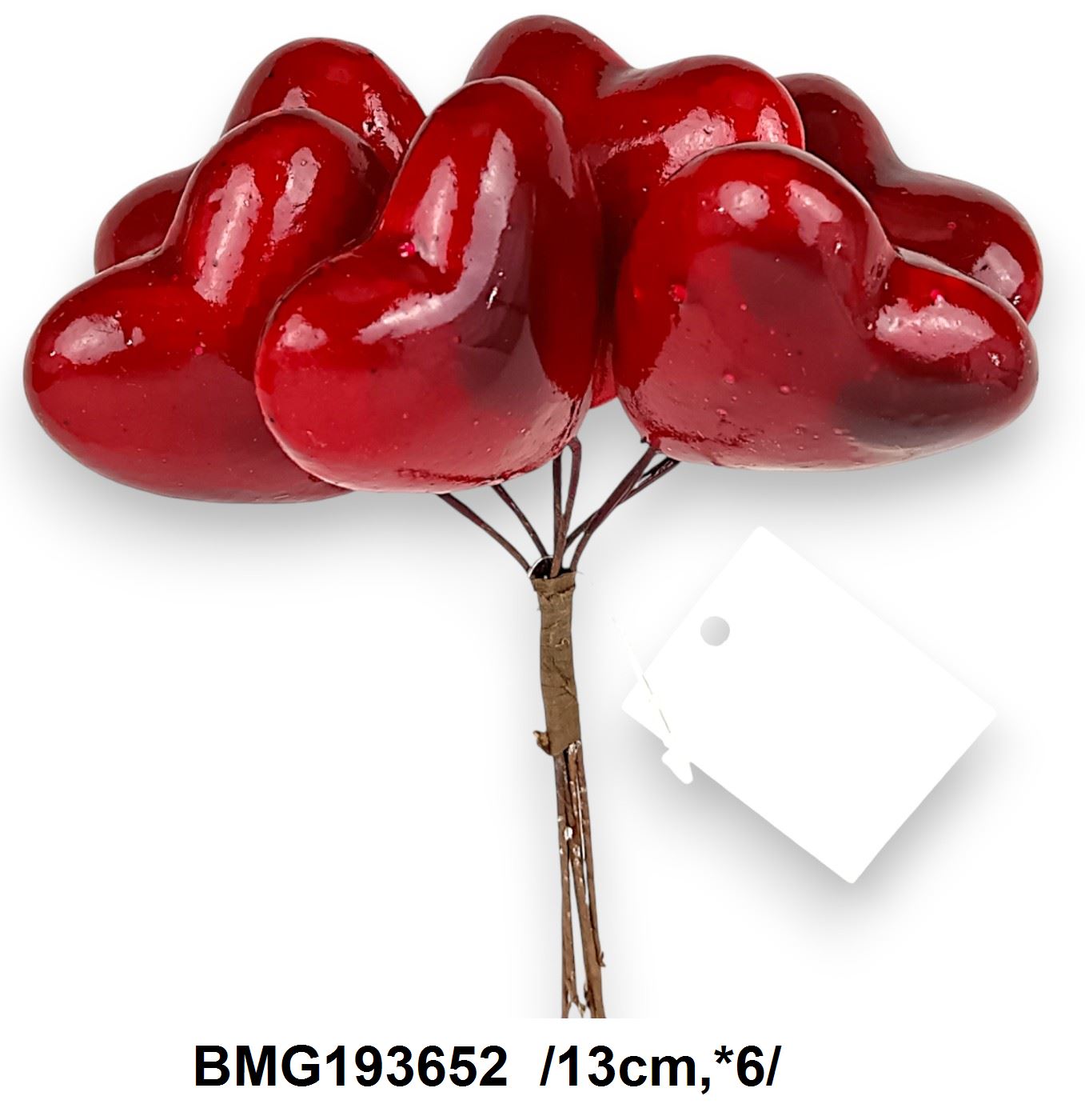 Lakkozott szív köteg  /13cm,*6/ Fő kép