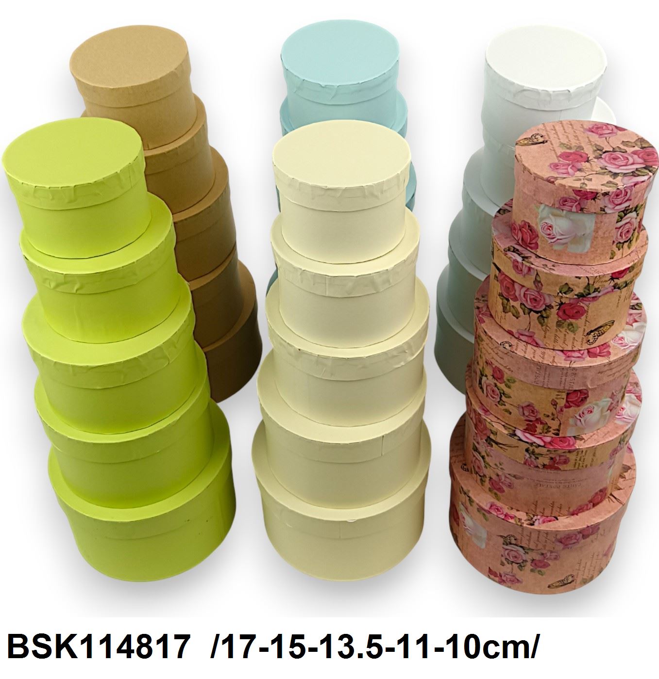 Kerek papír dobozok /17-15-13,5-11-10cm/ Fő kép