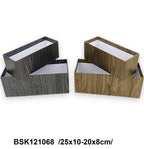 Fa mintás, 'Muwen design' papírdobozok, tetõ nélkül /25x10-20x8cm/