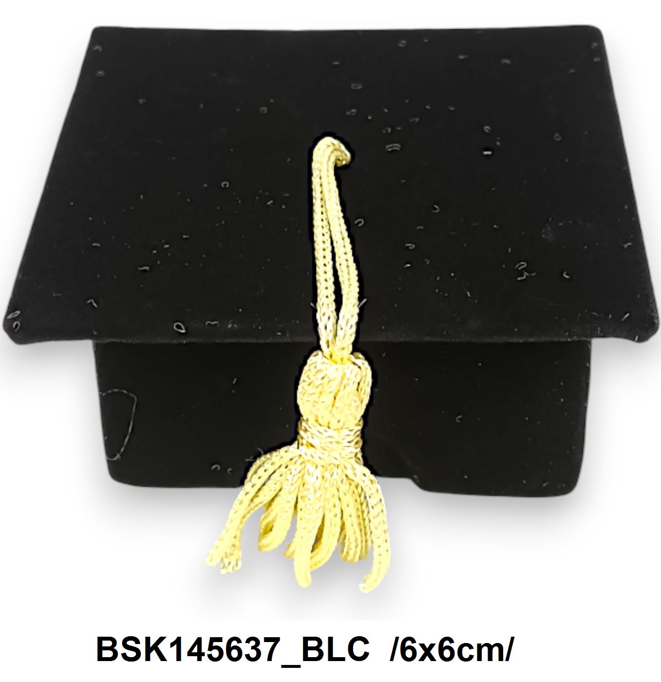Kis bársonyos ballagási sapka alakú doboz /6x6cm/ Fő kép