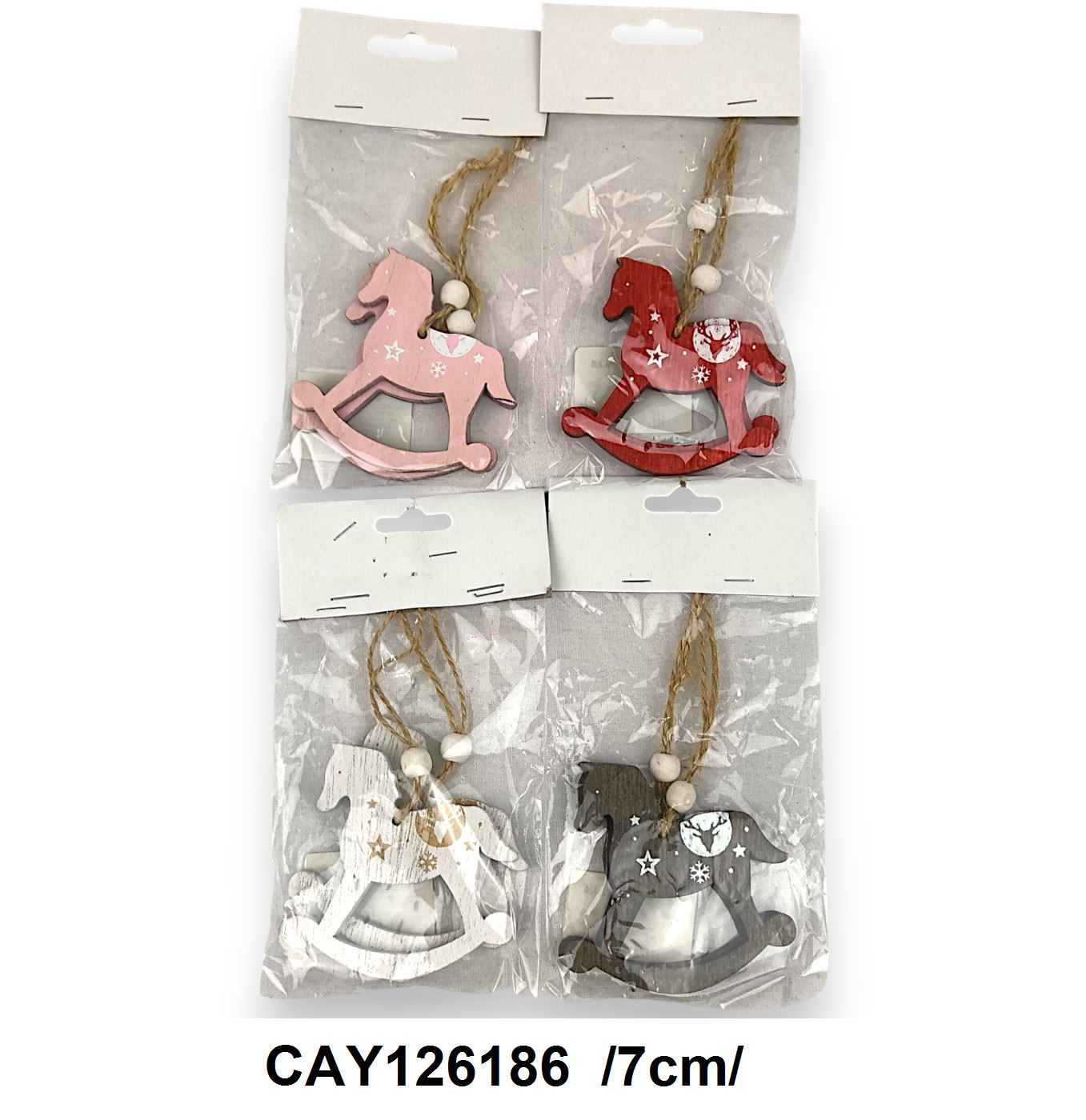 Akasztós fa hintalovacskák /7cm/ Fő kép