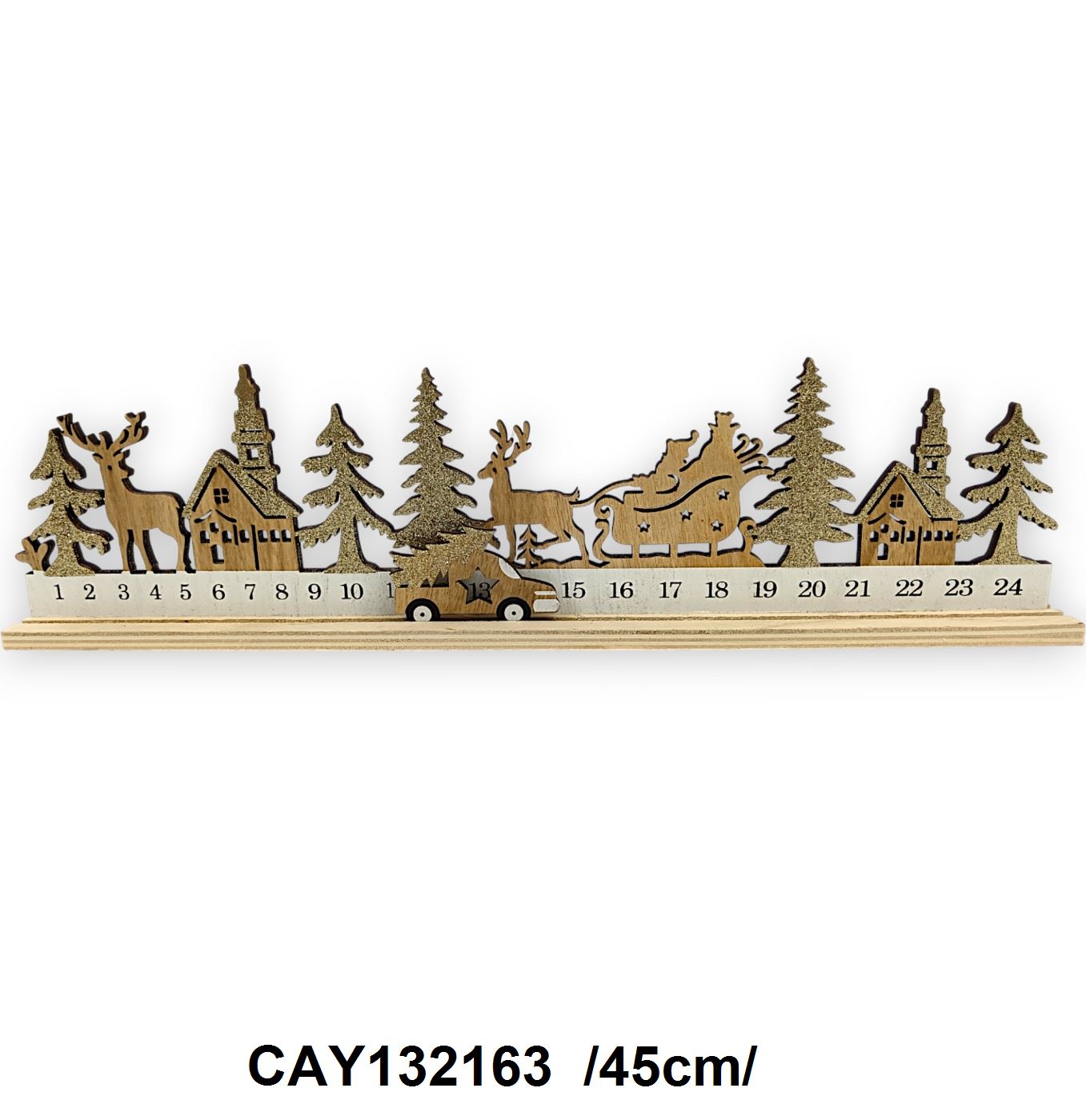 Tologatós, glitteres, áttört formás adventi naptár /45cm/ Fő kép