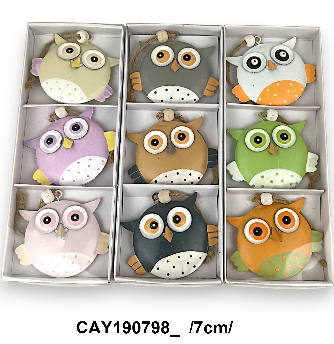 Fém kerek baglyok /7cm/ Fő kép