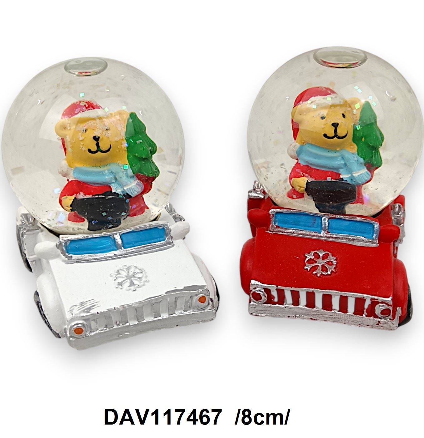 Hógömbös kerámia autó /8cm/ Fő kép
