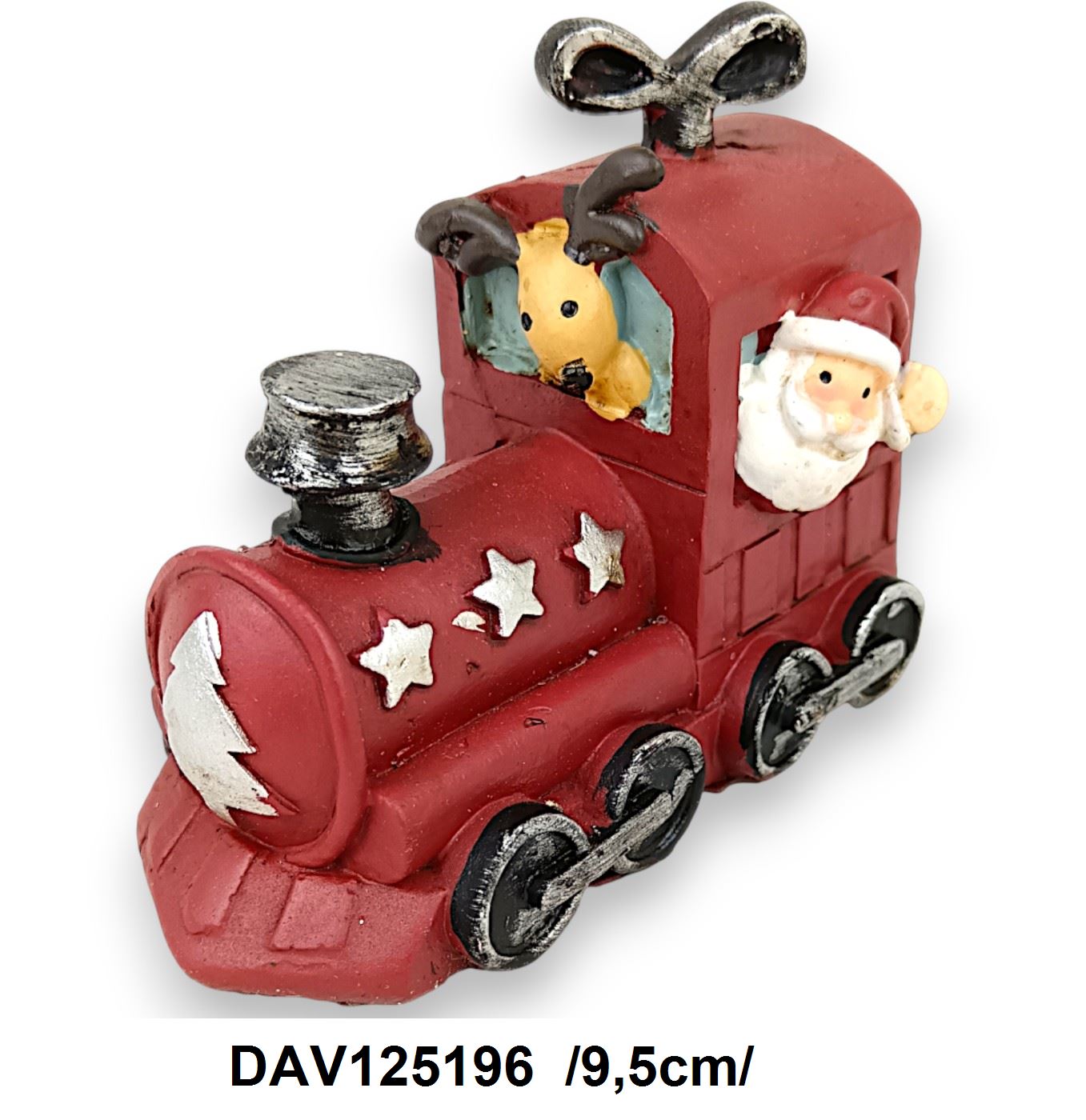 Piros mozdony, polirezin /9,5cm/ Fő kép