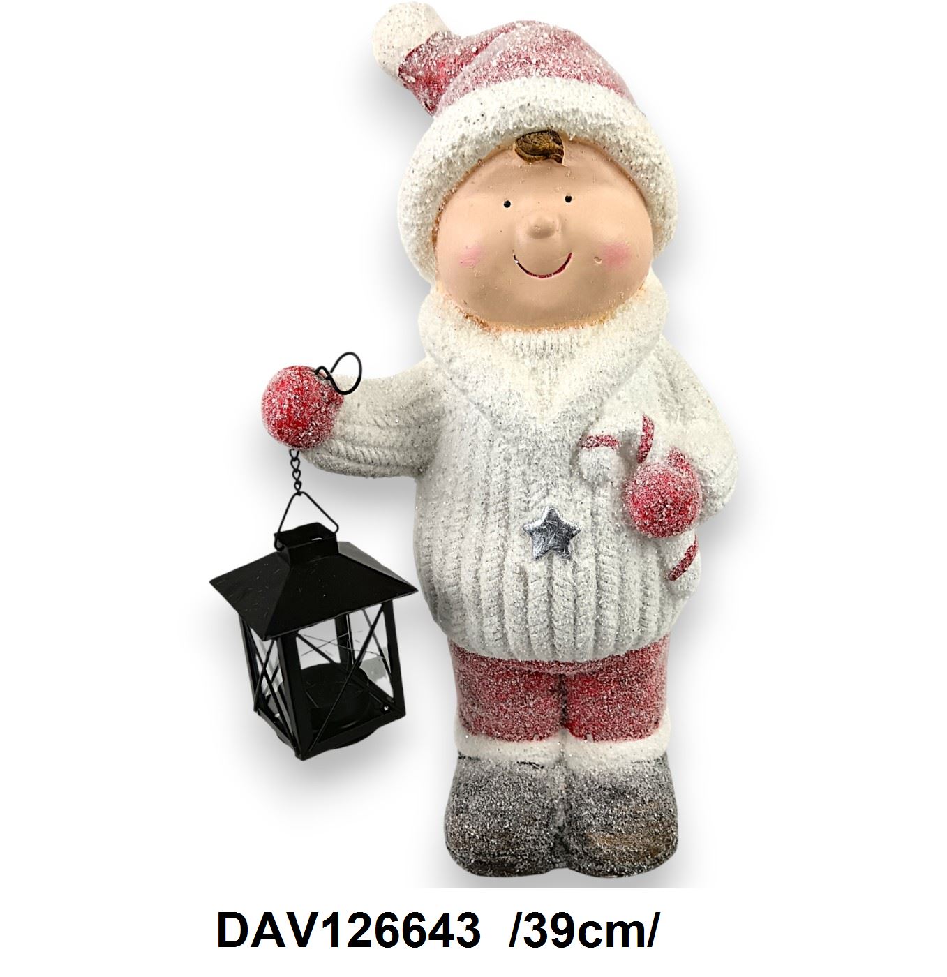 Gyerek lámpással, kerámia /39cm/ Fő kép