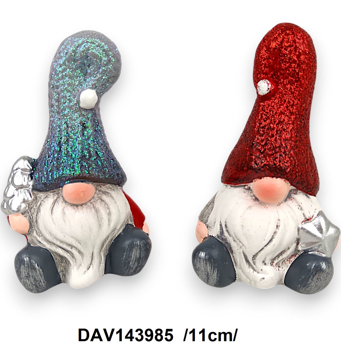 Ülõ manók, glitteres sapival, kerámia /11cm/ Fő kép