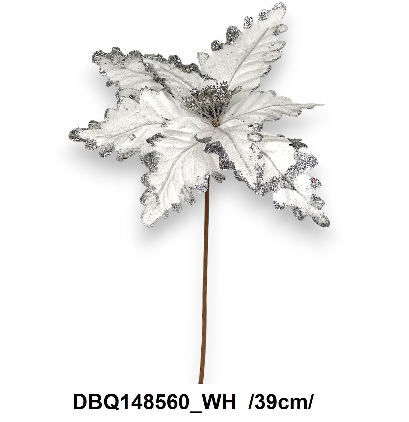 Bordázott, glitteres szélû mikulásvirág pick /39cm/ Fő kép