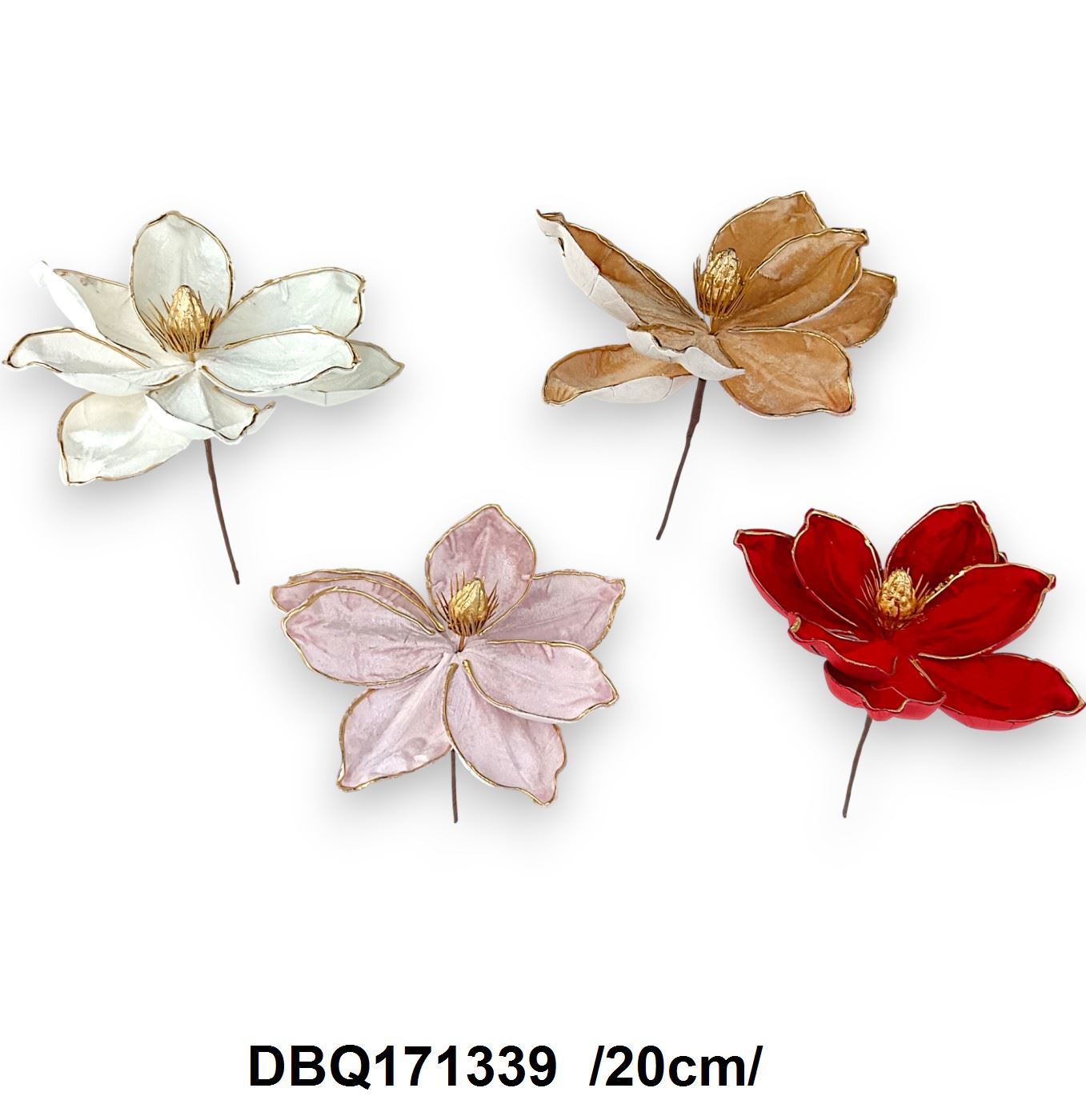 Aranyozott szélû, bársony magnólia pick /20cm/