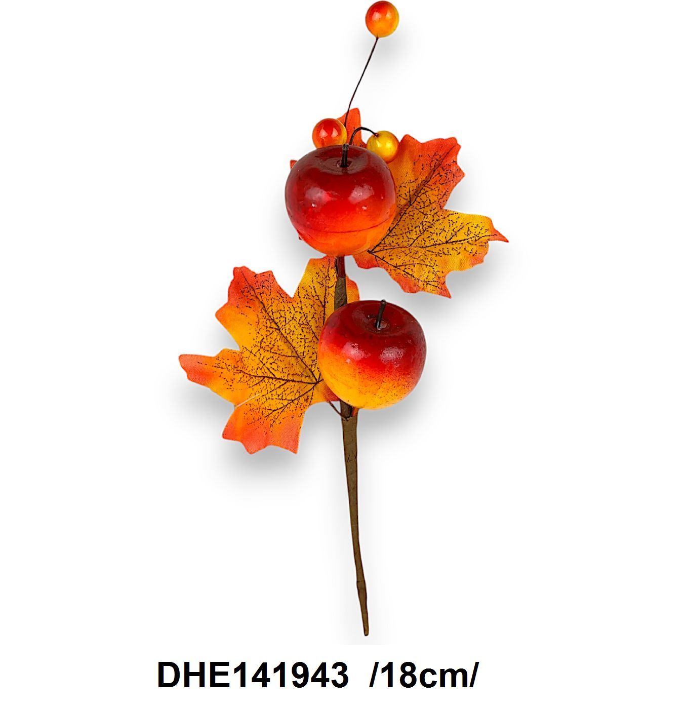 Õszi leveles pick 2 almával, habgolyókkal /18cm/