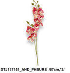 Real touch szálas orchidea, 12 fejjel /57cm,*2/