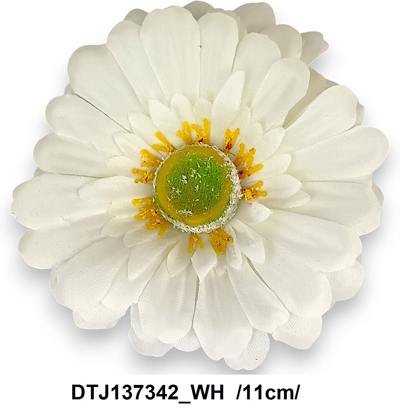 Szatén gerbera fej, reszelékes középpel /11cm/ Másodlagos kép