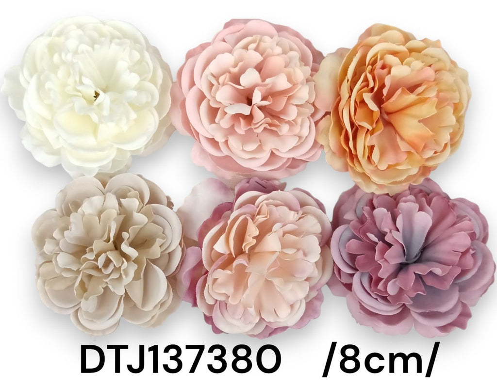 Pasztel ranunculus fej /8cm/