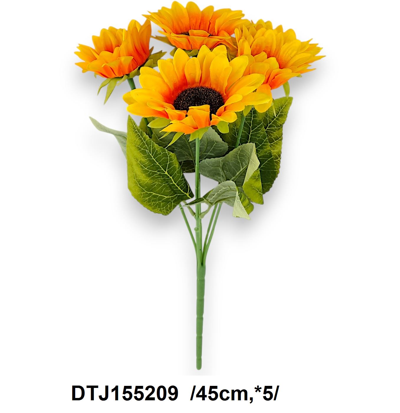 Hosszú építésû napraforgó csokor /45cm,*5/