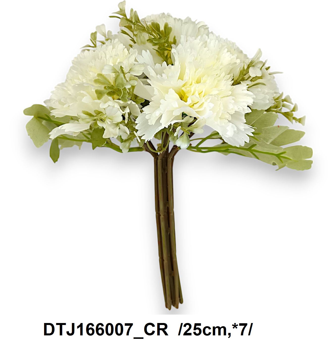 Szegfû köteg, mûanyag zölddel /25cm,*7/ Fő kép