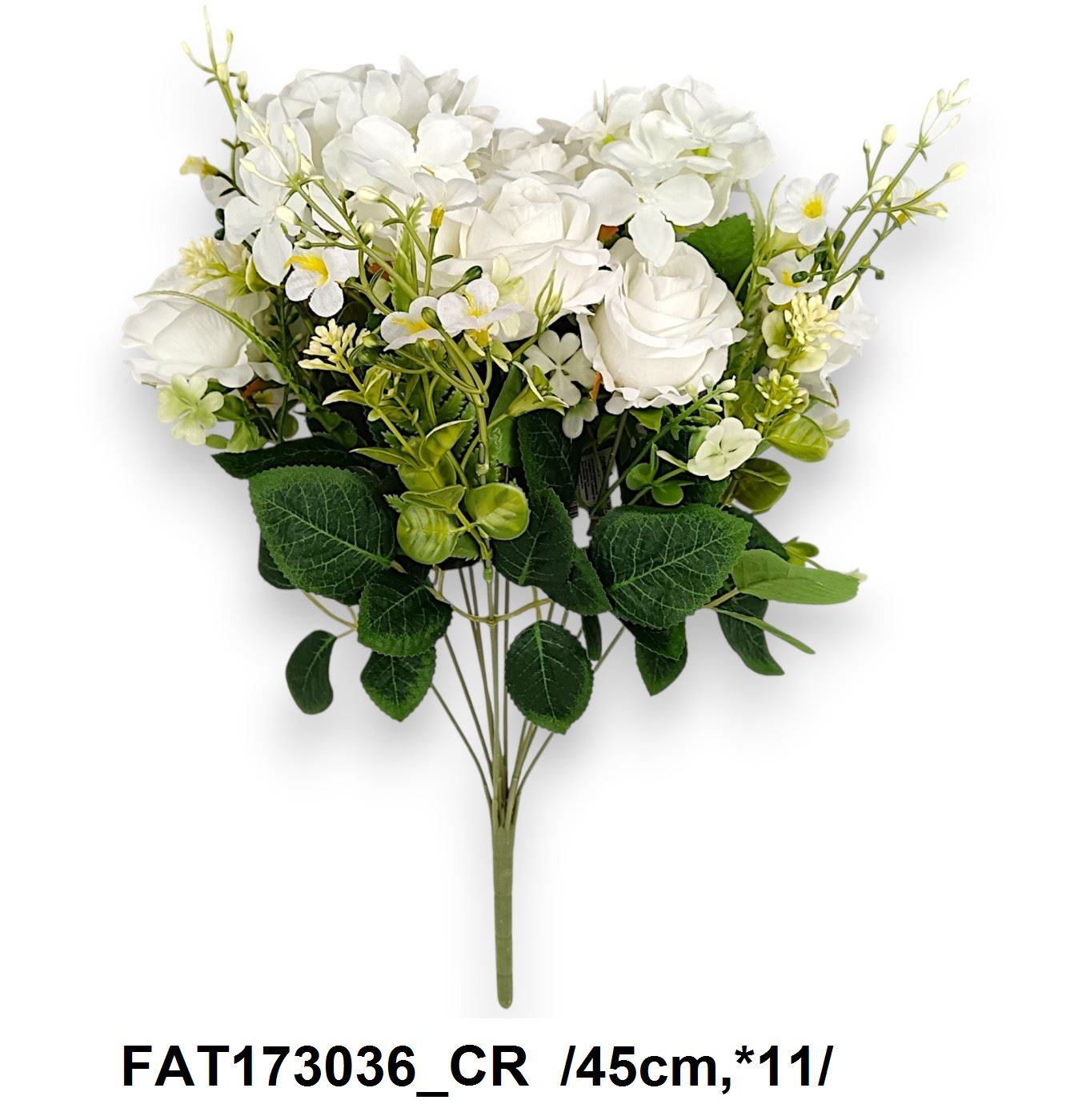 Hosszú építésû rózsa, hortenzia csokor /45cm,*11/ Fő kép