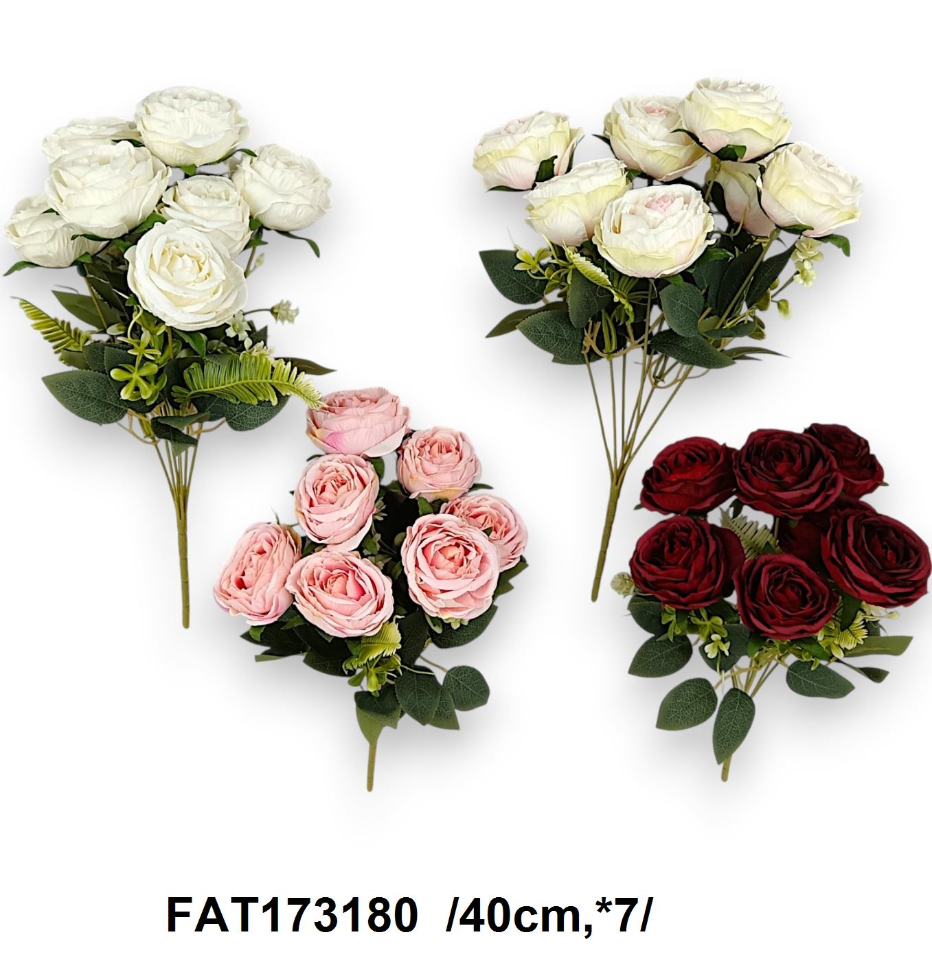 Hosszú építésû rózsacsokor /40cm,*7/ Fő kép