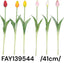 Zárt 5,5 cm fejû szálas tulipán levelekkel, gumi /41cm/