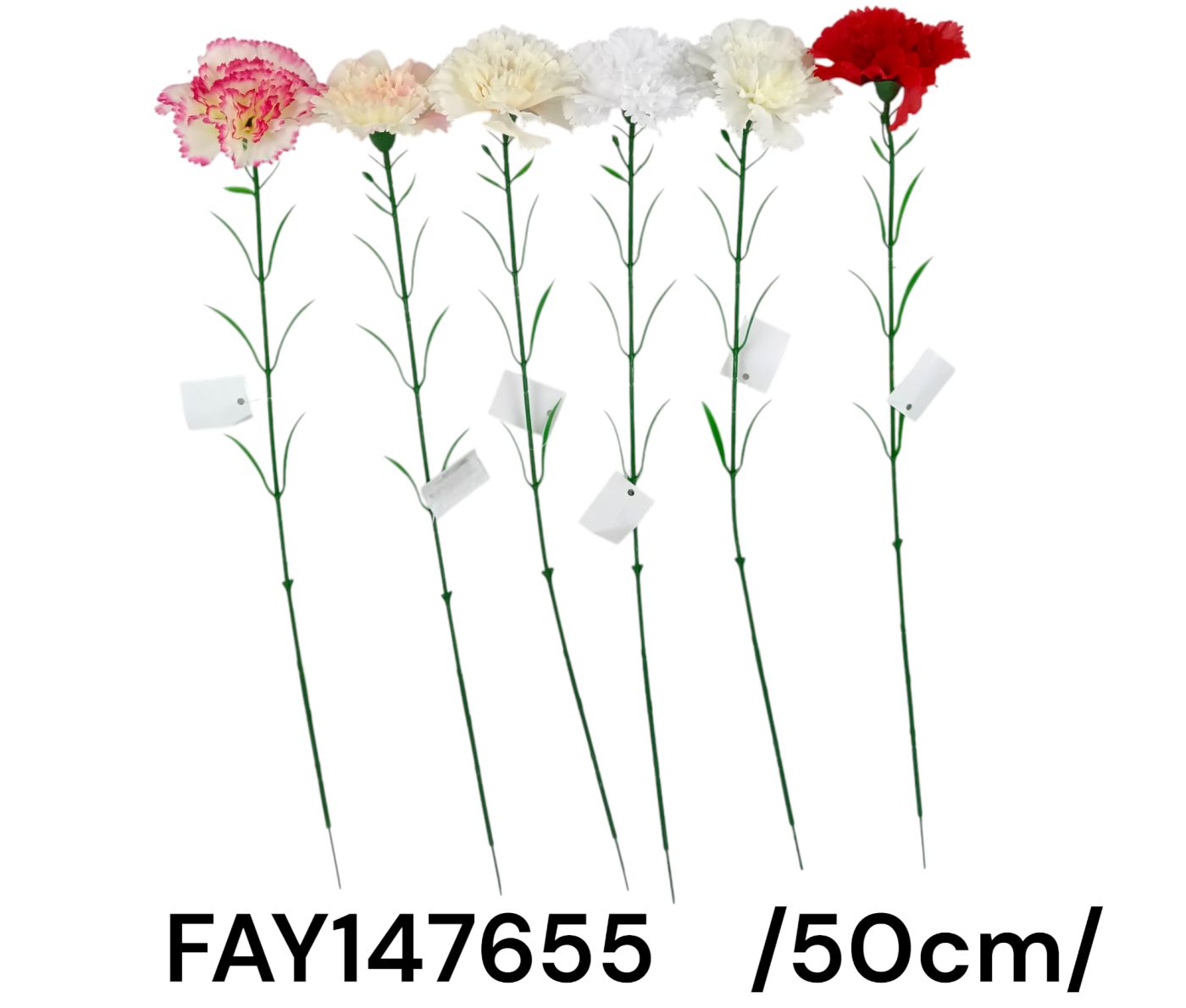 50 cm szálas szegfû mûanyag levelekkel Fő kép