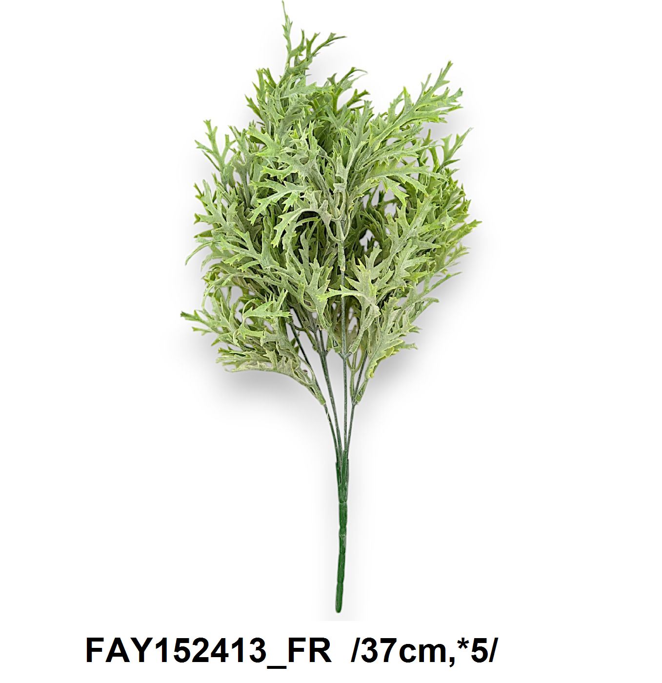 Flokkolt cakkos levelû páfrány bokor, mûanyag /37cm,*5/