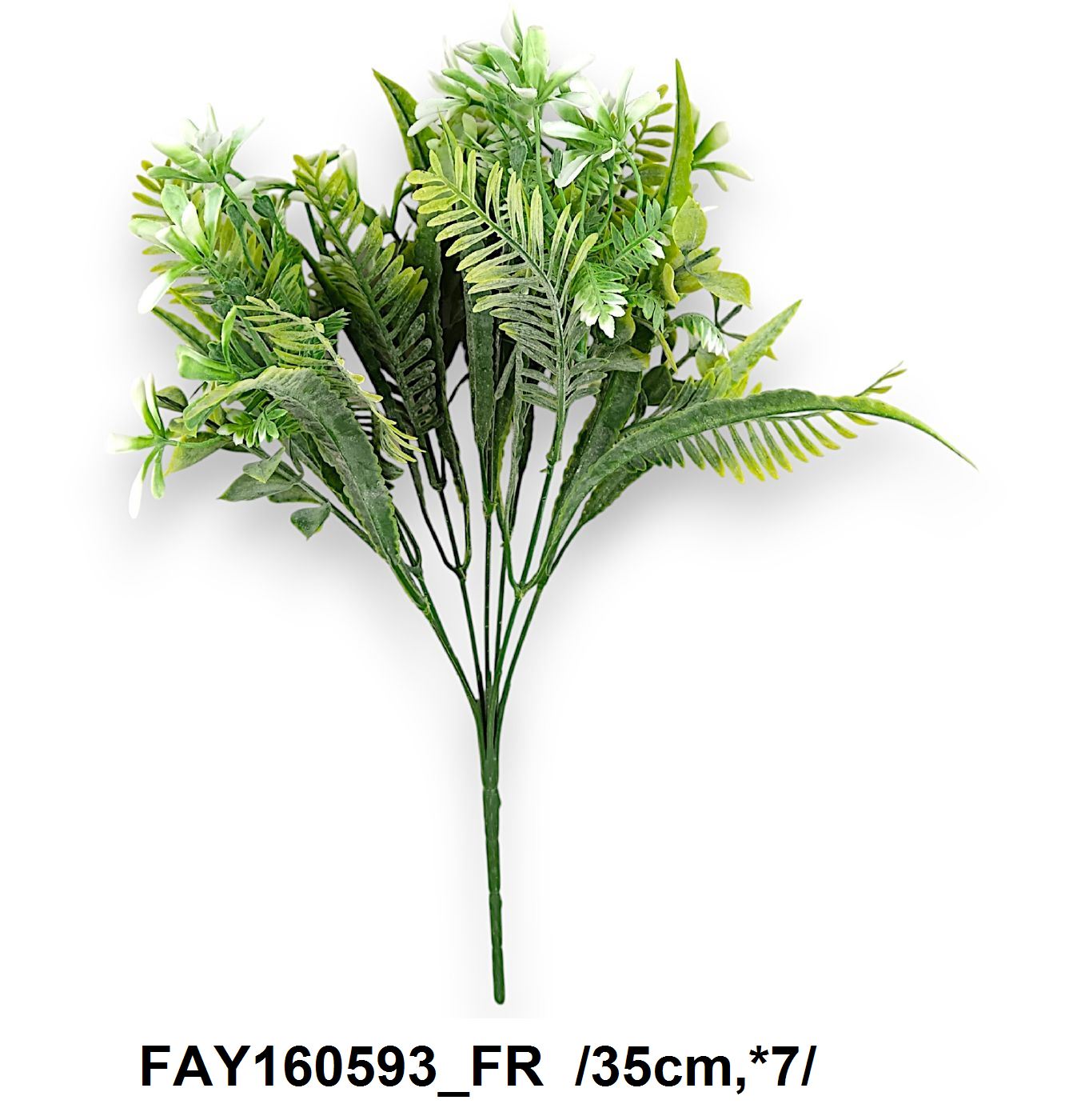 Hamvas virágos zöld bokor, mûanyag /35cm,*7/ Fő kép