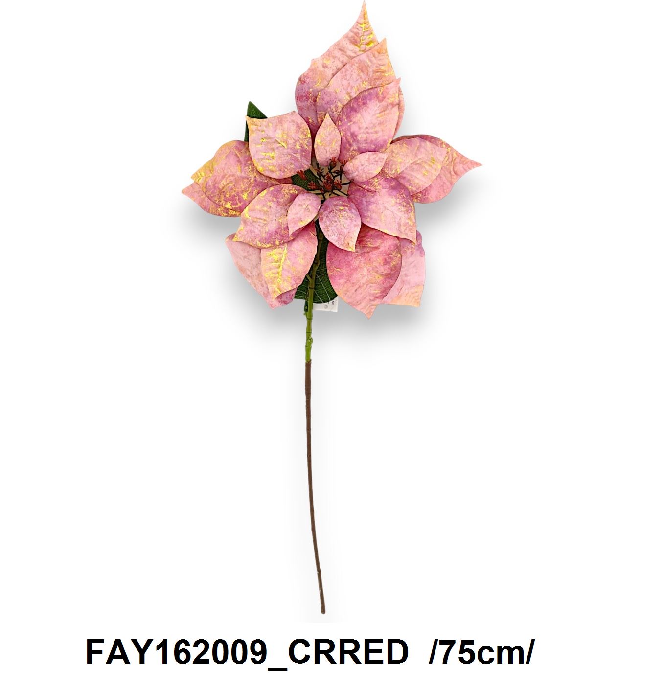 Metálos szálas mikulásvirág /75cm/ Fő kép