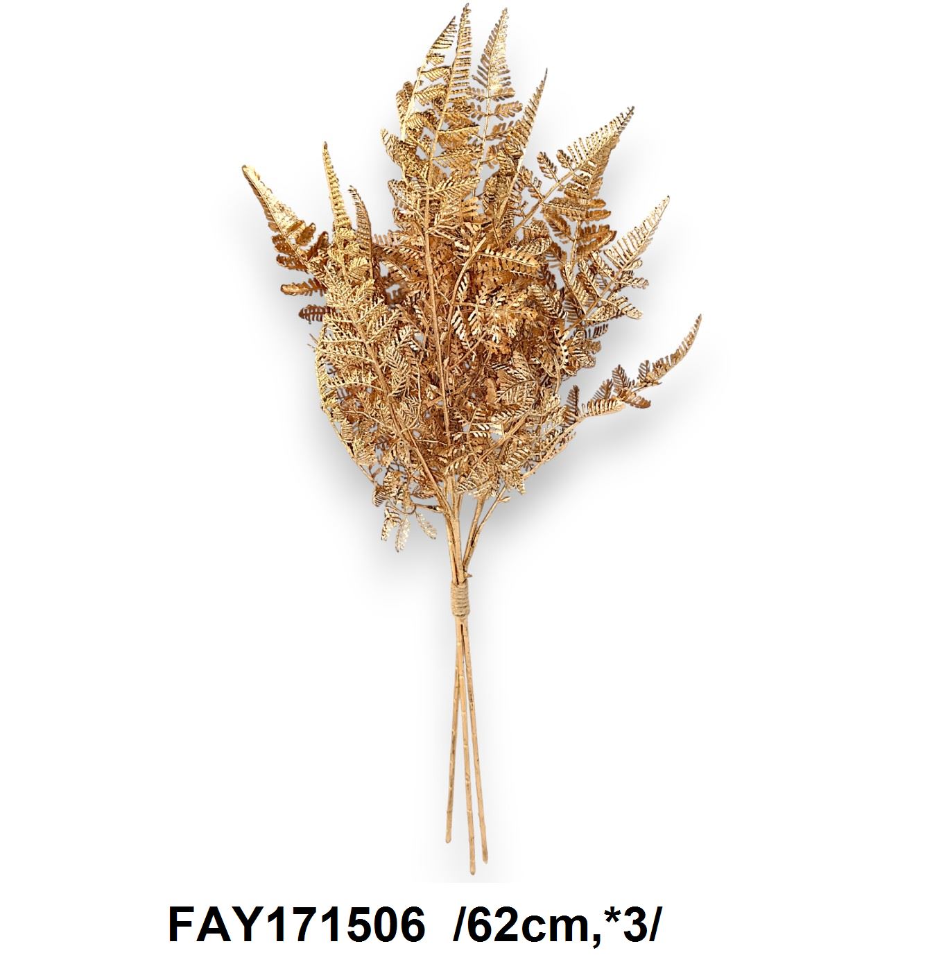 Metálos festésû páfrányköteg /62cm,*3/ Fő kép