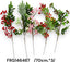 Szálas bogyós ág, szatén levelekkel /70cm,*3/