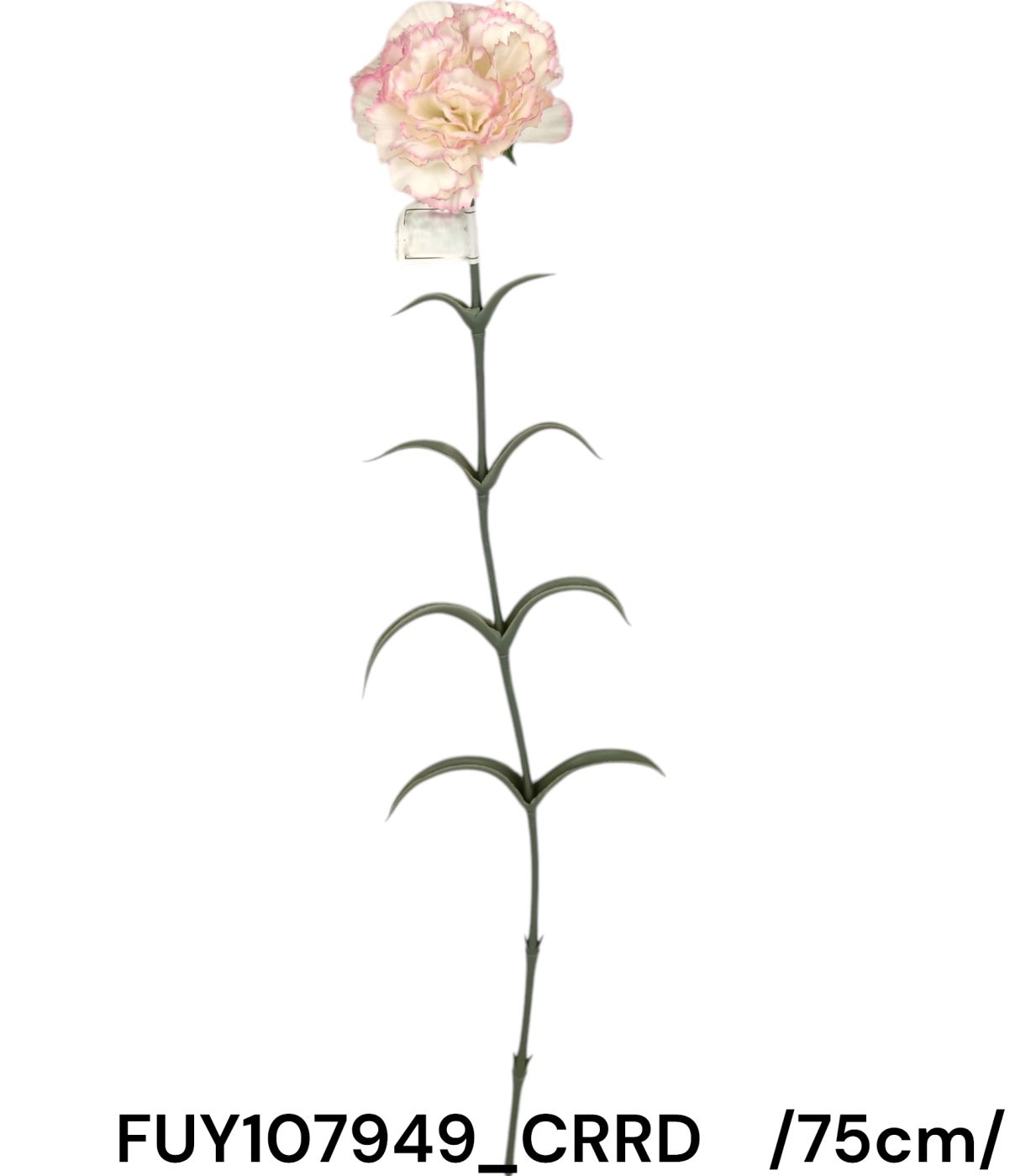 Szálas szegfû, mûanyag szárral és levéllel, micropeach /75cm/