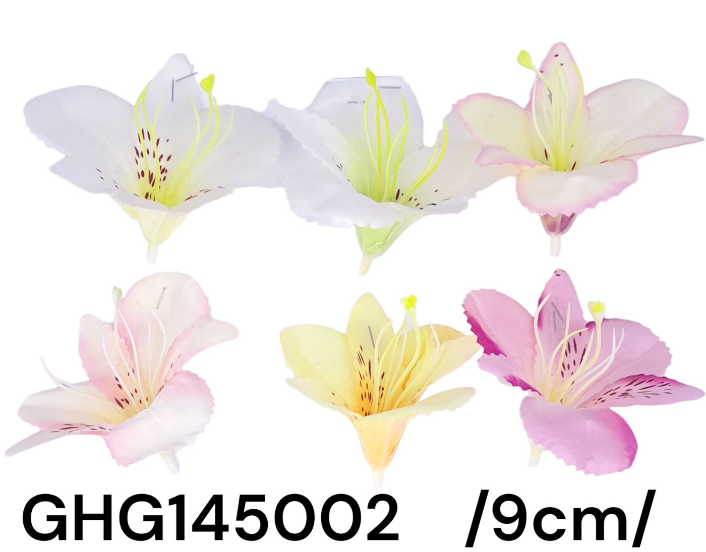 Szatén, cakkos alstroemeria fej /9 cm/ Fő kép