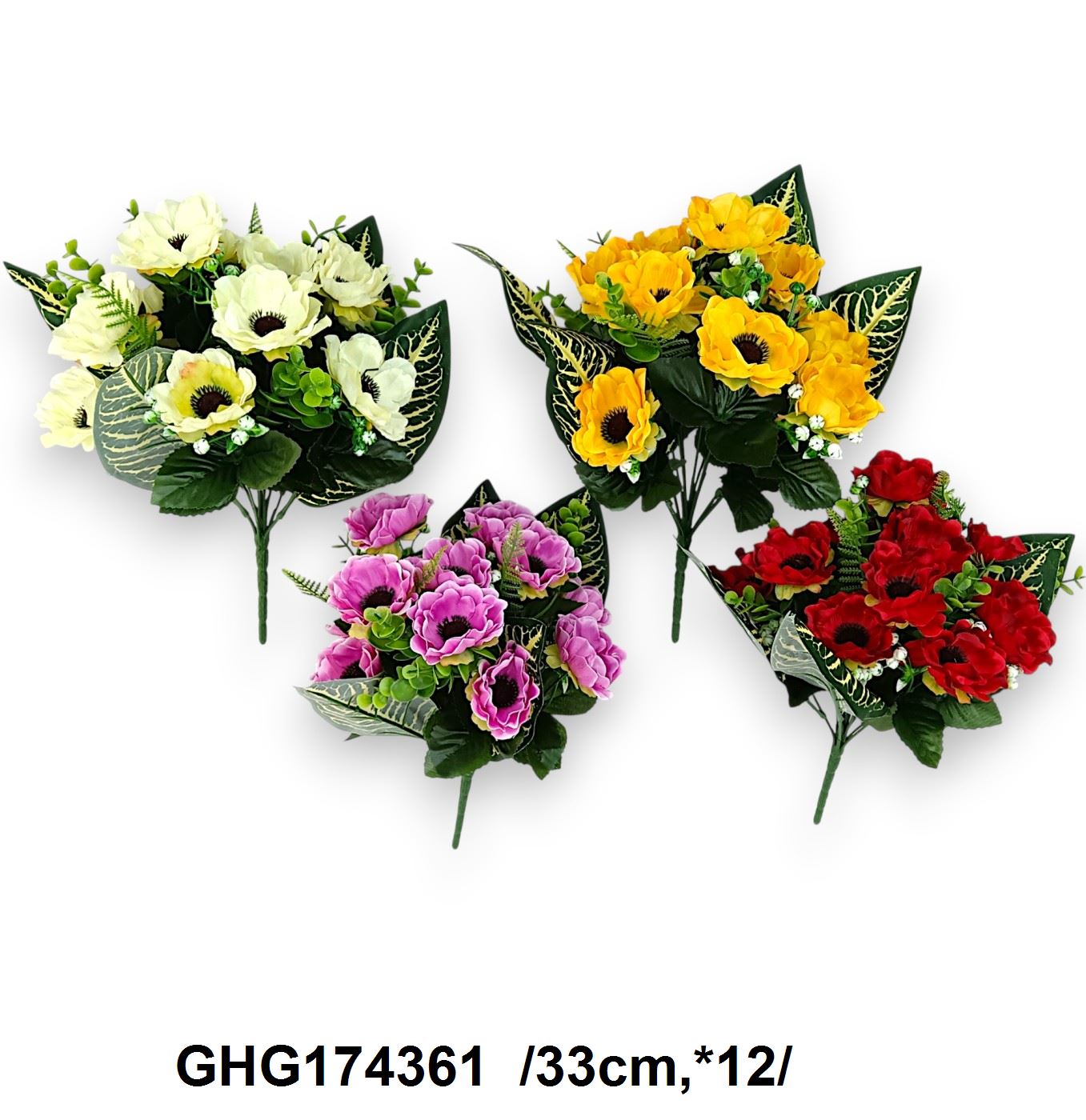 Anemona kerek csokor /33cm,*12/