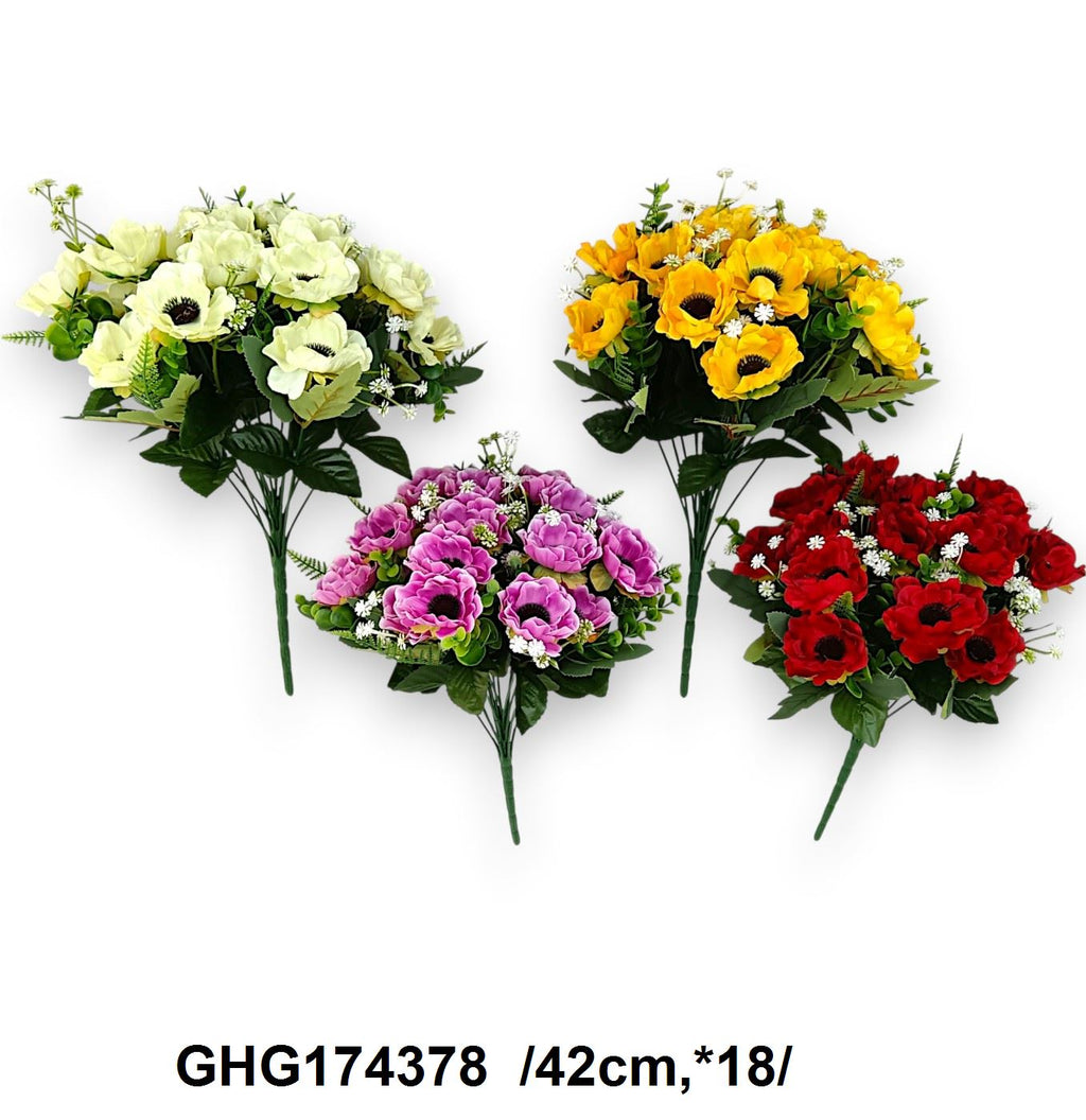 Anemona kerek csokor /42cm,*18/
