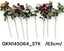 Piano rózsaszál 2 fejjel és 1 bimbóval /63cm,*2/