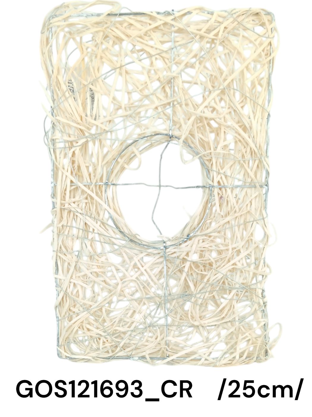 25 cm FEHÉRÍTETT raffia téglalap csokoralap Fő kép
