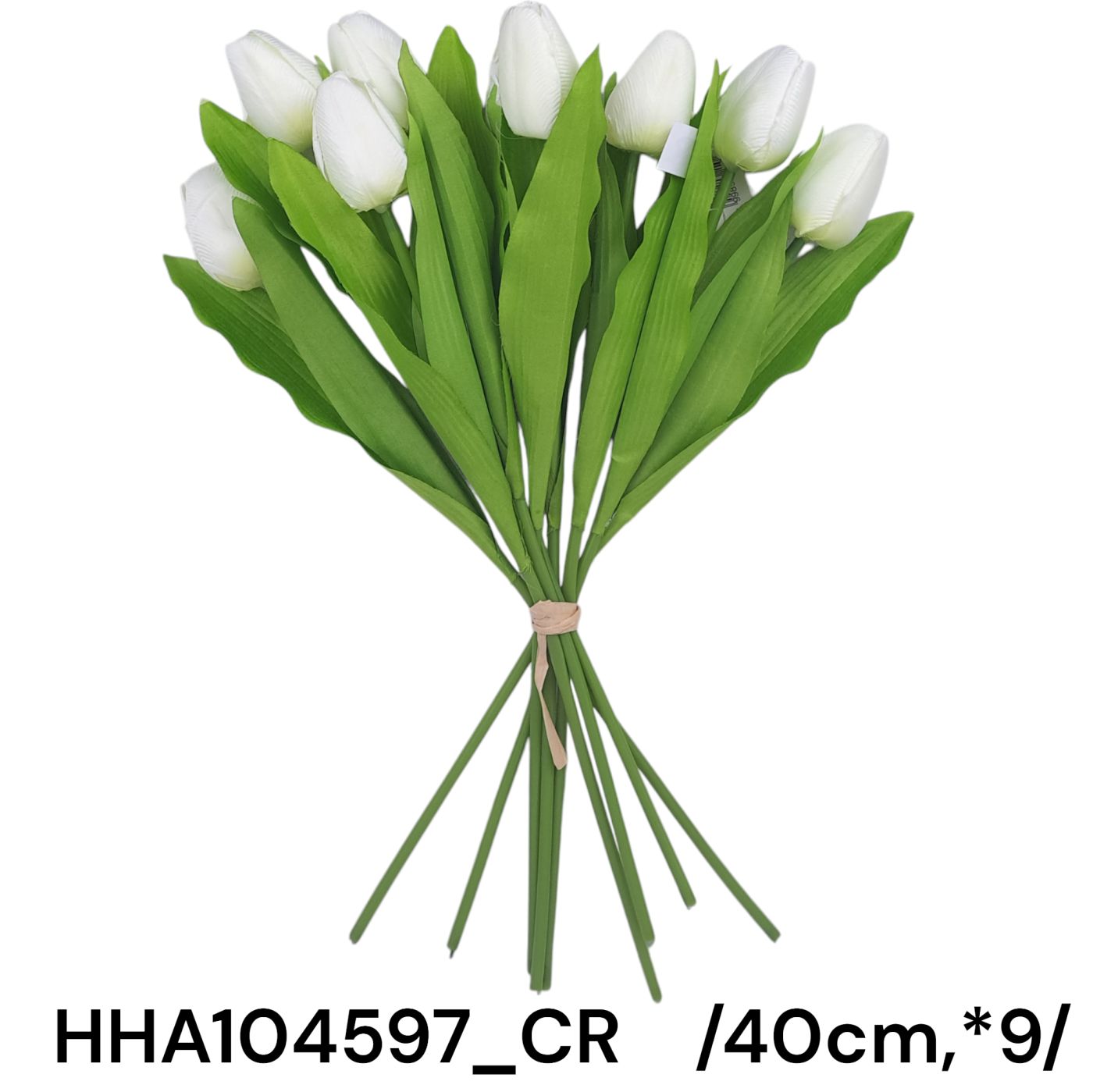 Hungarocell közepû bimbós szatén tulipán köteg /38cm,*9/ Másodlagos kép