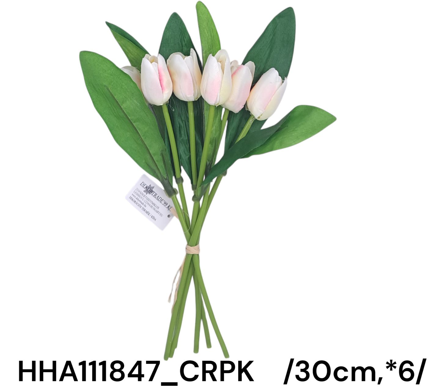 Bimbós tulipán köteg, szatén /30cm,*6/