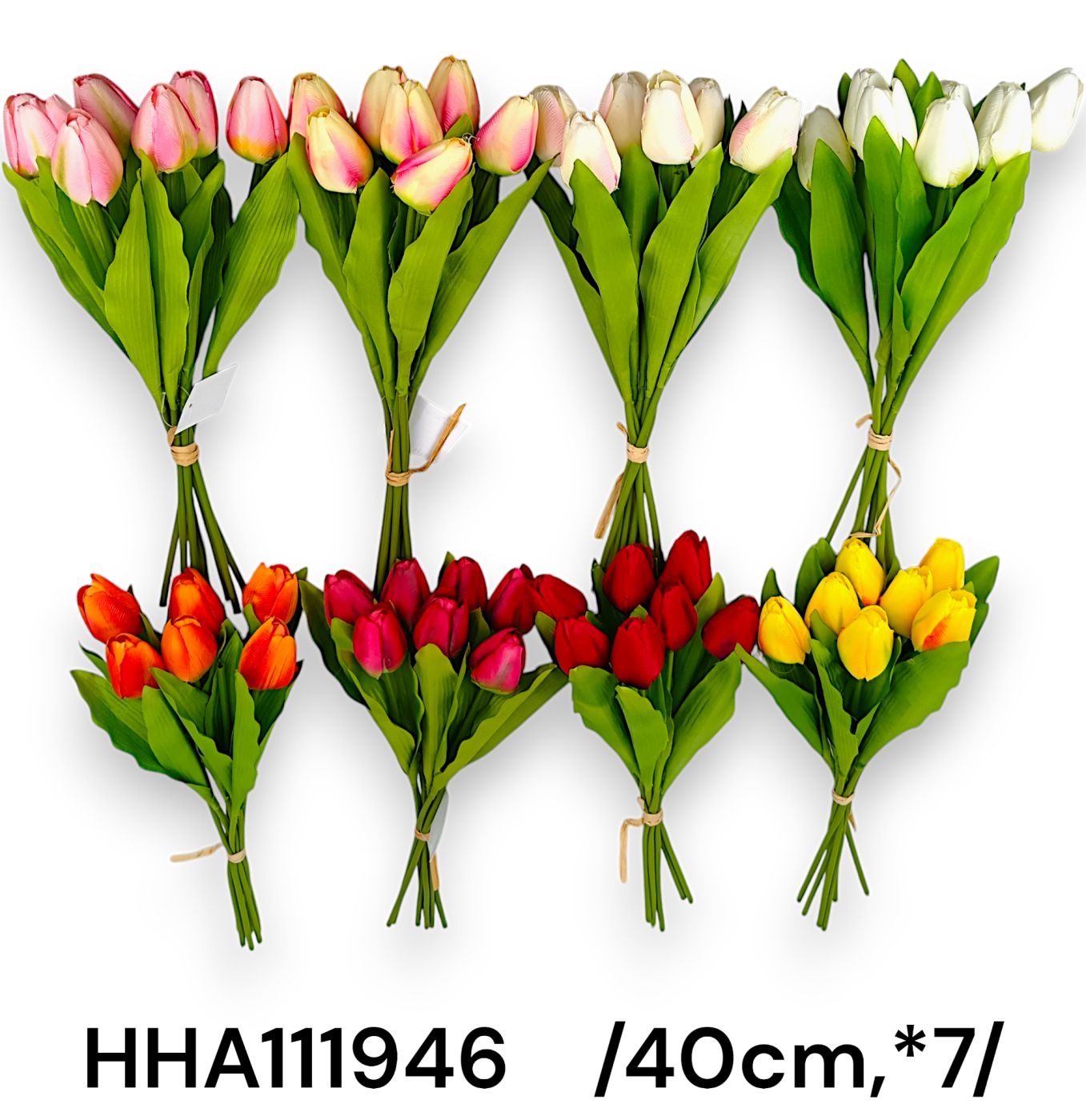 Hungarocell közepû hegyes szirmú szatén tulipán köteg /40cm,*7/ Fő kép