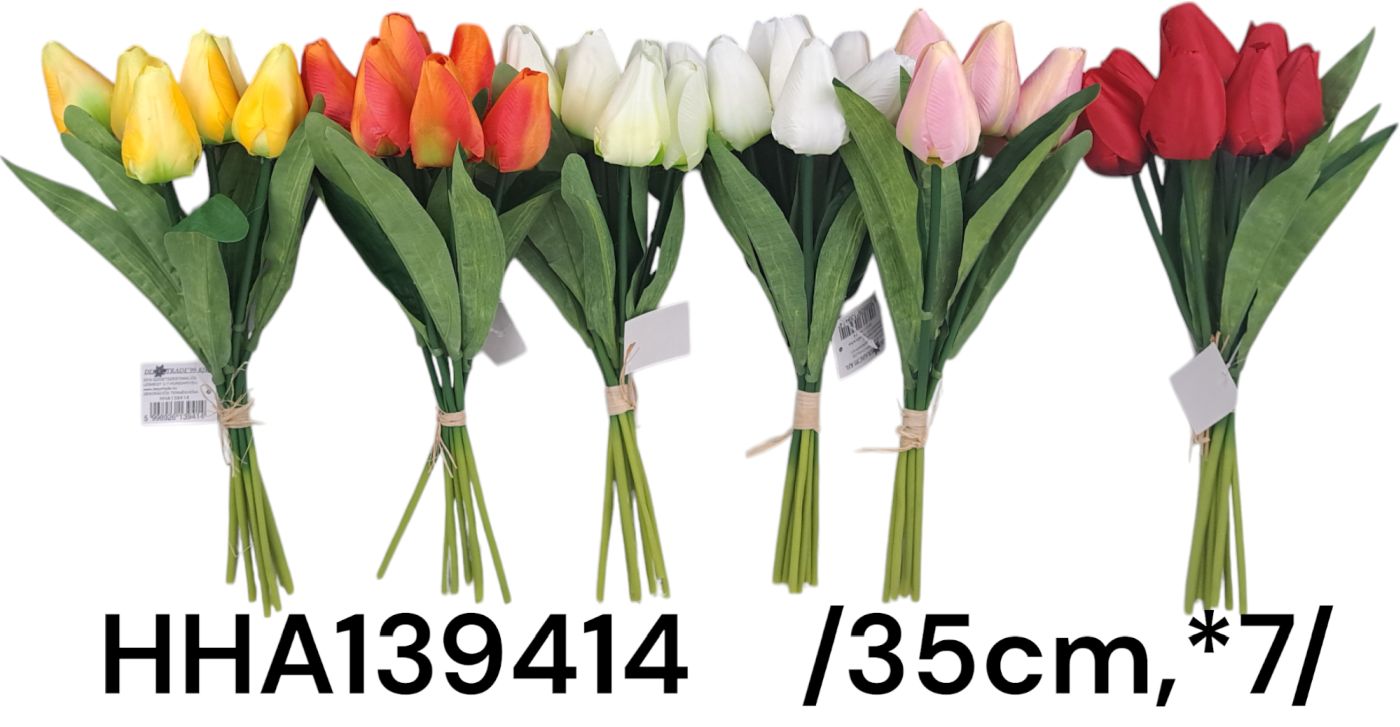 Kötegelt kis fejû bimbós szatén tulipán /35cm,*7/
